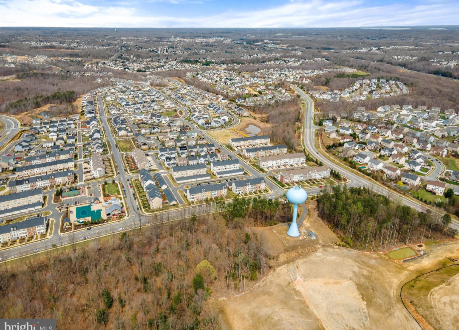Aerial view of residential growth in Stafford County